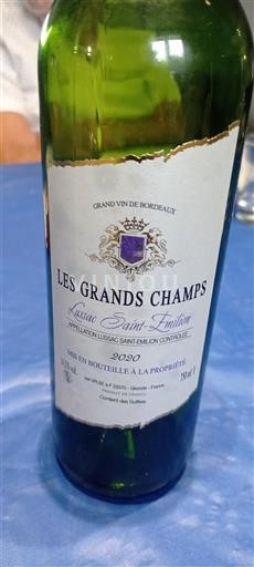 Bordeaux Lussac-saint-émilion Les Grands Champs 2020