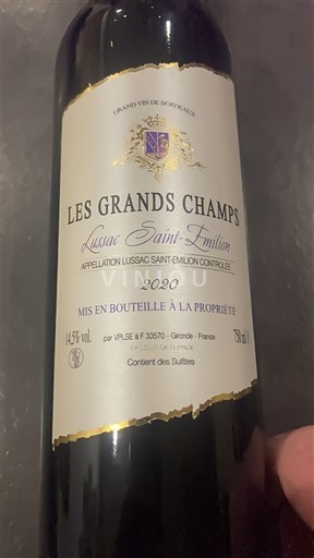 Bordeaux Lussac-Saint-Émilion Les Grands Champs 2020
