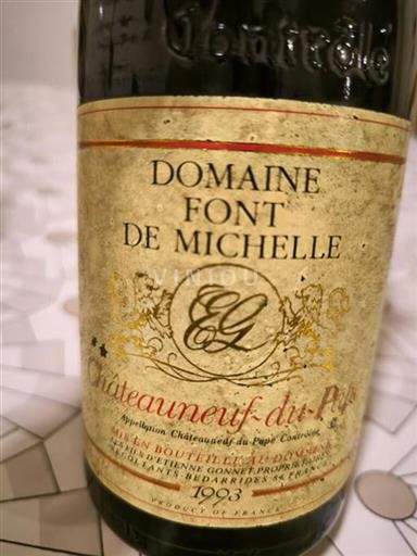 Vallée du Rhône Châteauneuf-du-pape Domaine Font de Michelle 1993