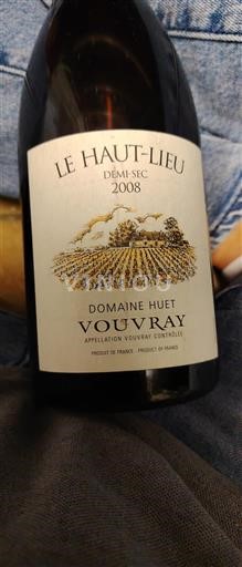 Loire Valley Vouvray Domaine Huet Le Haut-Lieu 2008