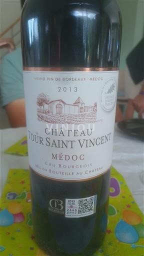 Bordeaux Médoc Cru Bourgeois Château Tour Saint Vincent 2013
