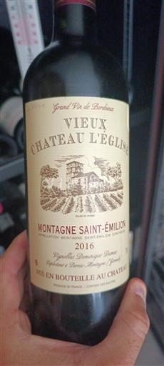 Bordeaux Montagne-saint-émilion Château Vieux L'Église 2016