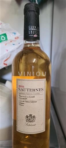 Bordeaux Sauternes Grand Cru Suduiraut 2016