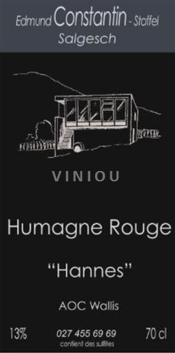 Wallis Humagne Rouge Cave Constantin Humagne rouge Hannes 2020