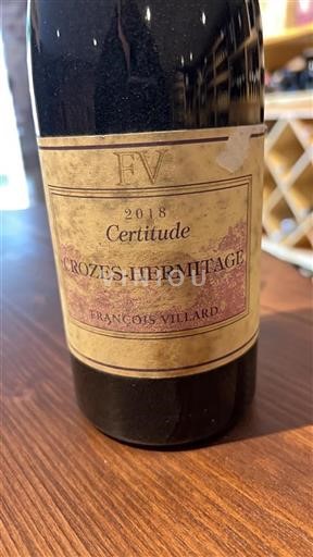 Rhônedalen Crozes-Hermitage François Villard Certitude 2018