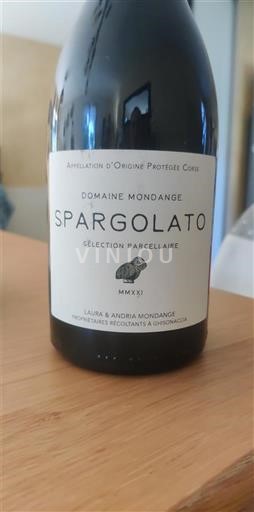 Verërat Rouge sec Spargolato Sélection Parcellaire Domaine Mondange 2021 Francë Korsika AOC