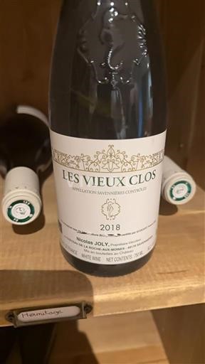 Thung lũng sông Loire Savennières Nicolas Joly Les Vieux Clos 2018