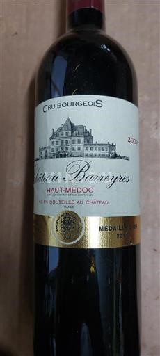 Bordeaux Haut-Médoc Cru Bourgeois Château Barreyres 2009
