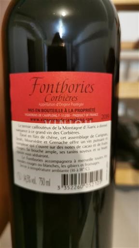 Langvedok Corbières Vignerons de Camplong Fonthories 2019