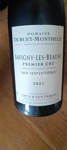 Bourgogne Savigny-lès-Beaune Premier Cru Dubuet-Monthelie Aux Serpentières 2021