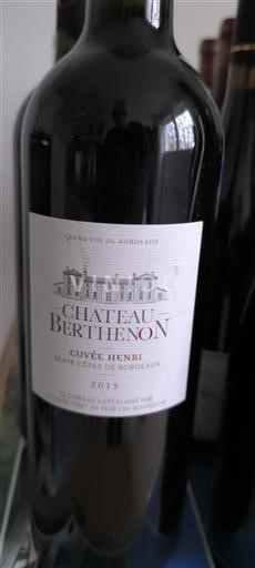 Bordeaux Blaye-Côtes-de-Bordeaux Château Berthenon Henri 2015