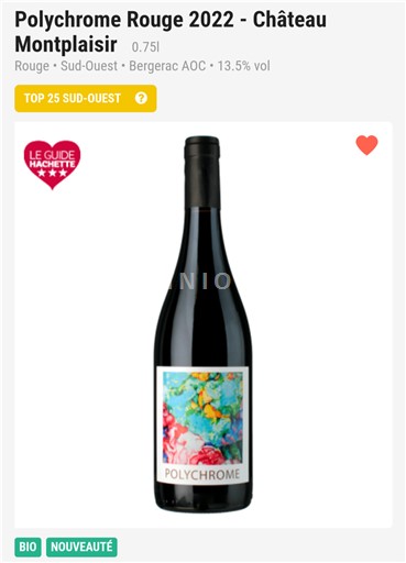 Sud-Ovest Bergerac Château Montplaisir polychrome 2022