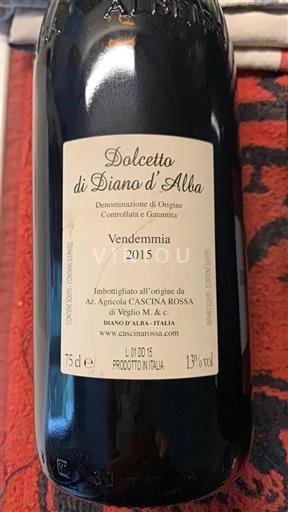 Piedmont Dolcetto di Diano d'Alba Cascina Rossa 2015
