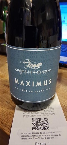 Languedoc La Clape Château Camplazens Maximus Không niên vụ