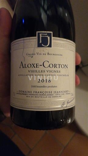 Bourgogne Aloxe-Corton Domaine Françoise Jeanniard Vieilles Vignes 2018