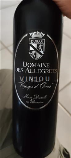 Southwest Côtes de Duras Domaine Des Allegrets Voyage d'Oenos 2022