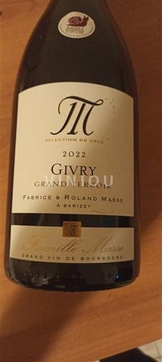 Bourgondië Givry Domaine Masse Grand Terroir 2022