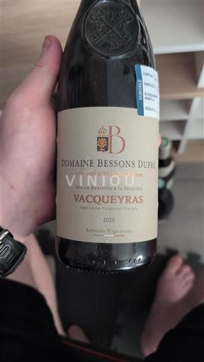 Rhônen laakso Vacqueyras Domaine Bessons Dupré 2020