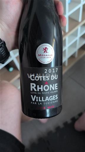 Vallée du Rhône Côtes-du-rhône-villages La Suzienne 2017