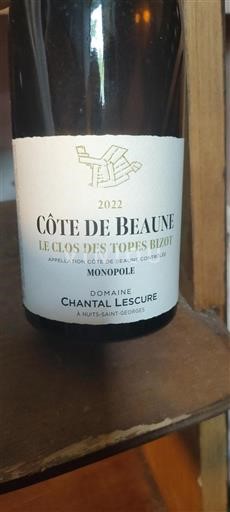 Burgund Côte-de-Beaune Domaine Chantal Lescure Le Clos des Topes Bizot 2022