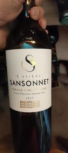 Burdeos Saint-Émilion Gran Cru Grand Cru Classé Château Sansonnet 2017