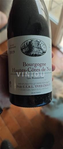 Bourgogne Ikke specificeret Grand Cru S.A.R.L. Yves Chaley Les Rousselots 2019