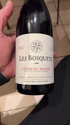 Rhônen laakso Côtes-du-rhône Les Bosquets 2022