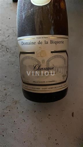 Loiretal Chaume Domaine La Biquerie 2011