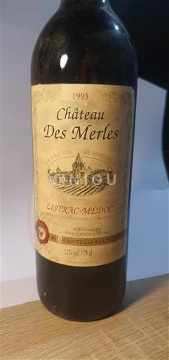Bordeaux Listrac-Médoc Château Des Merles 1993