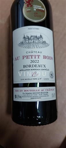 Bordeaux Château Petit Bois 2022