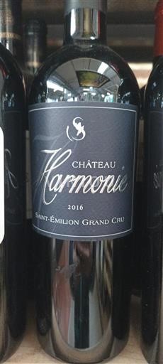 Bordeaux Saint-Émilion Grand Cru Grand Cru Château Harmonie 2016