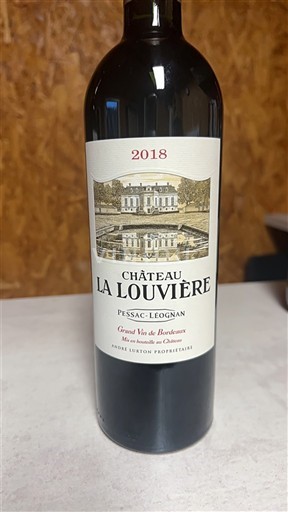 Bordeaux Pessac-Léognan grand vin de Bordeaux Château La Louvière 2018