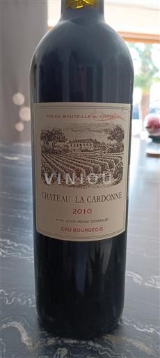 Bordeaux Médoc cru bourgeois Château La Cardonne 2010