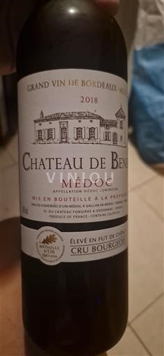 Bordeaux Médoc Cru Bourgeois Château Bensse 2018