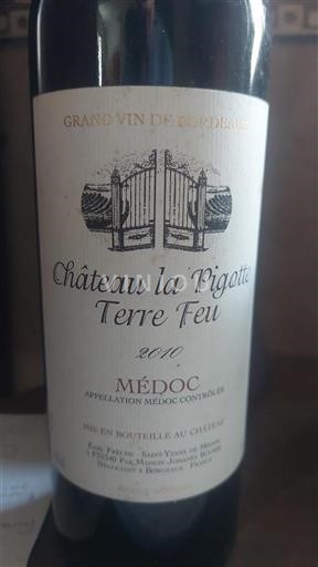 Bordeaux Médoc Château La Pigotte Terre Feu 2010