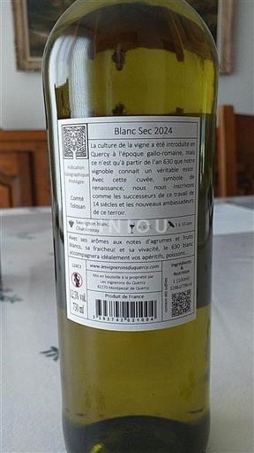 Sudoeste Comté tolosano Les Vignerons du Quercy 630 Blanc Sec 2024