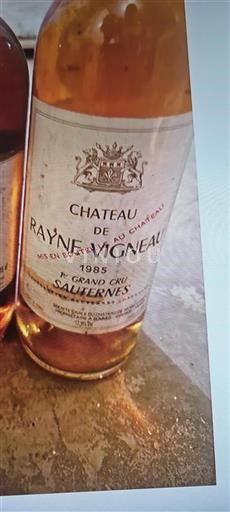 Bordeaux Sauternes Premier Grand Cru Château Rayne Vigneau 1985