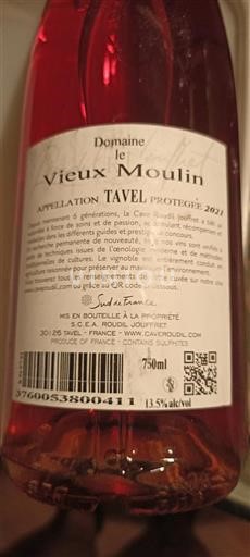 Thung lũng Rhône Tavel Domaine Le Vieux Moulin 2021