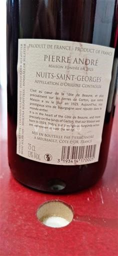 Bourgondië Nuits-saint-georges Pierre André 2012