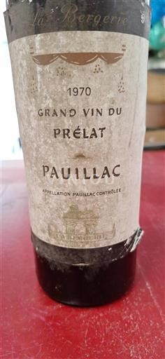 Burdeos Pauillac La Bergerie Prélat 1970