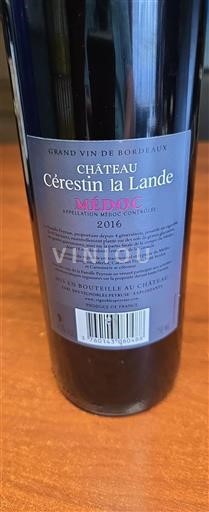 Bordéus Médoc Château Cérestin la Lande 2016