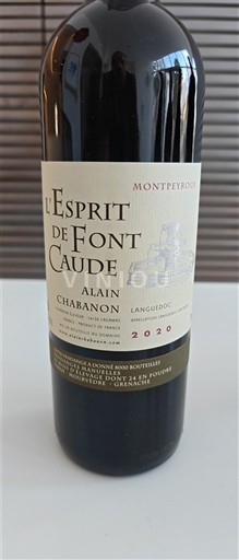 Languedoc Alain Chabanon L'Esprit de Font Caude 2020