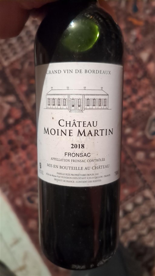 Bordeaux Fronsac Château Moine Martin 2018