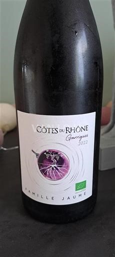 Rhônen laakso Côtes-du-rhône Famille Jaume Garrigues 2022