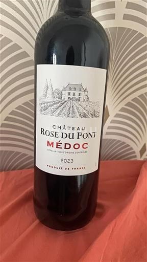 Vin Rouge sec Château Rose du Pont 2023 France Bordeaux Médoc AOC