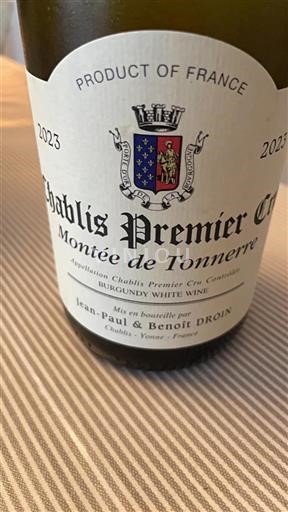 Bourgogne Chablis Premier Cru Jean-Paul & Benoît Droin Montée de Tonnerre 2023
