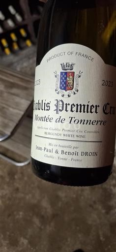 Vin Blanc sec Montée de Tonnerre Jean-Paul & Benoît Droin 2023 France Bourgogne Chablis AOC Premier Cru