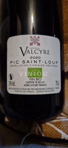 Langvedok Pic-saint-loup Château Valcyre 2020