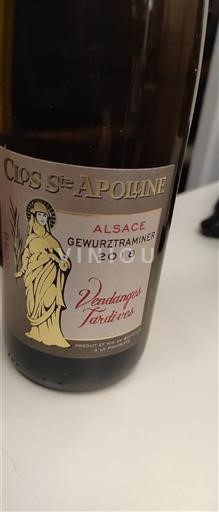 Alzacija Gewürztraminer Vendanges Tardives Clos Ste Apoline 2018