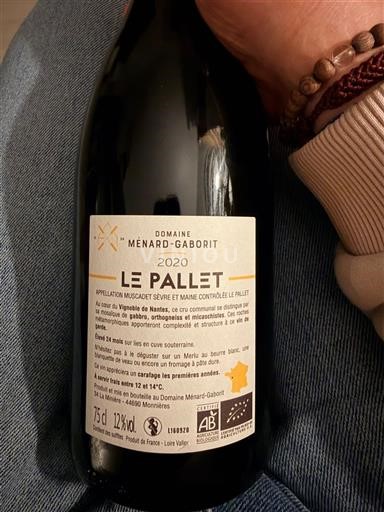 Loire-dalen Muscadet-Sèvre-et-Maine Domaine Ménard-Gaborit Le Pallet 2020